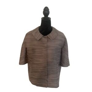 Ann Taylor Jacket Metallic Tweed Boxy Career Professional Party‎ Medium M